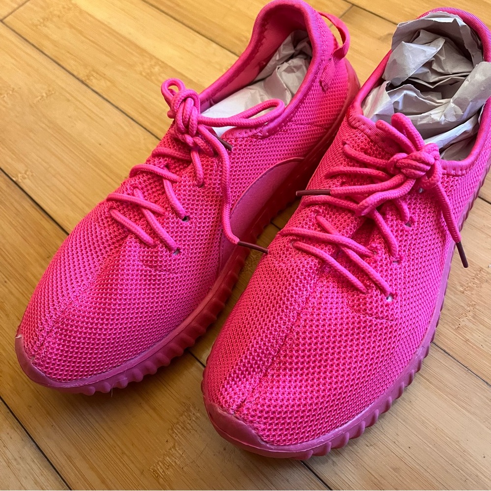 Epicstep Lace Up Mesh Shoes Womens Sz 10 Hot Pink Athletic Trainers Sneakers